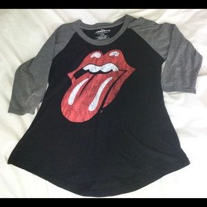 Rolling Stones Ladies Baseball Top L